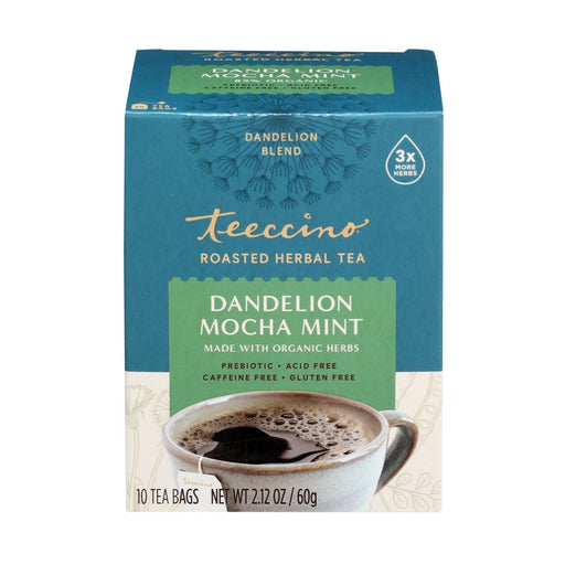 Teeccino Chicory Tea Dandelion MochaMint x 10 Tea Bags