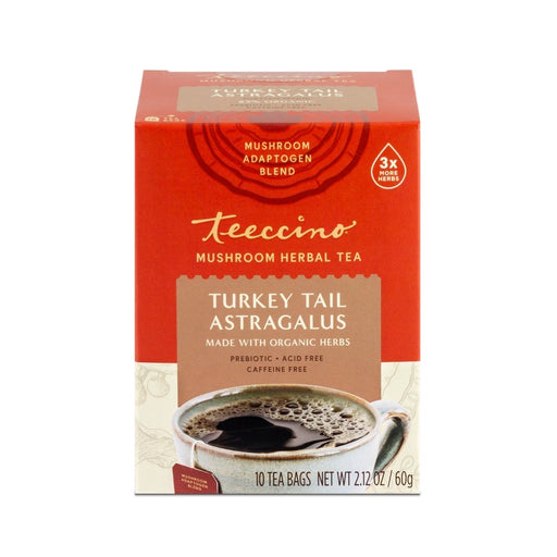 Teeccino Turkey Tail Astragalus Mushroom x 10 Tea Bags