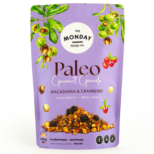 THE MONDAY FOOD CO. Macadamia & Cranberry Paleo Granola 300g