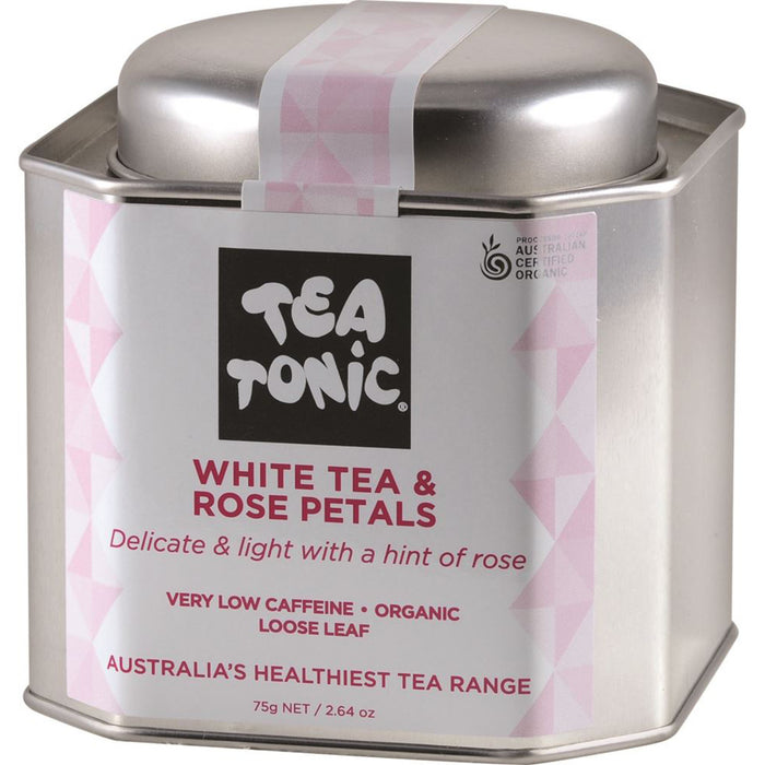 Tea Tonic Organic White Tea & Rose Petals Tea Tin 