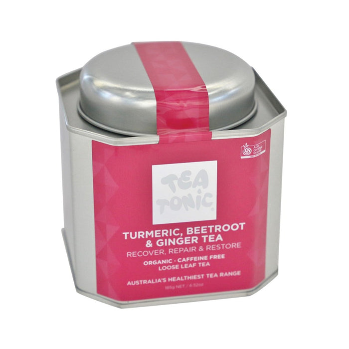 Tea Tonic Organic Turmeric Beetroot & Ginger Tea Tin
