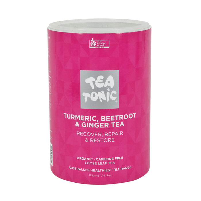 Tea Tonic Organic Turmeric Beetroot & Ginger Tea Tube 