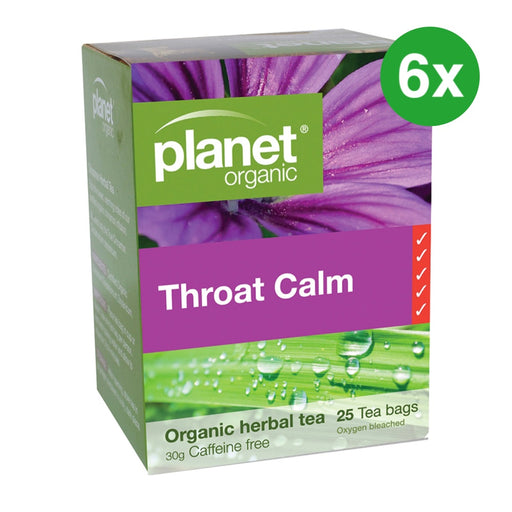 PLANET ORGANIC Throat Calm Herbal Tea - 25 Bags