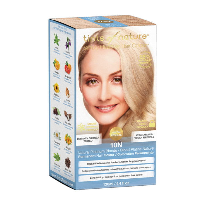 TINTS OF NATURE Natural Platinum Blonde - 10N Permanent Organic Hair Colour 