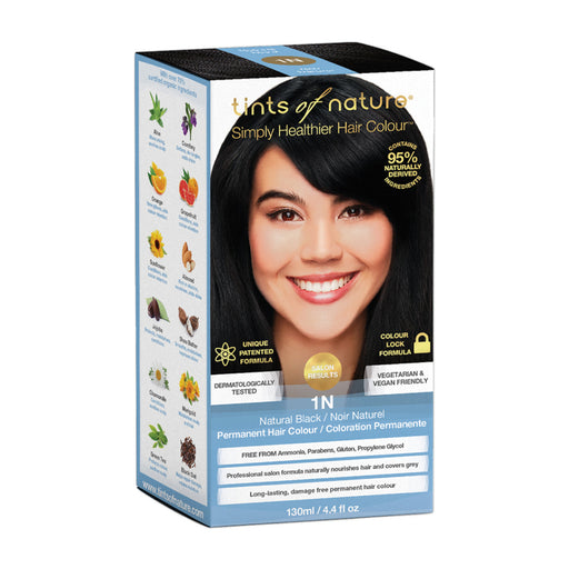 TINTS OF NATURE Natural Black - 1N Permanent Organic Hair Colour 