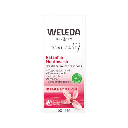 Weleda Oral Care Organic Mouthwash Ratanhia (Herbal Mint Flavour) 50ml