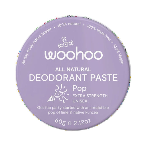 Woohoo Body Deodorant Paste Tin Pop Extra Strength 60g