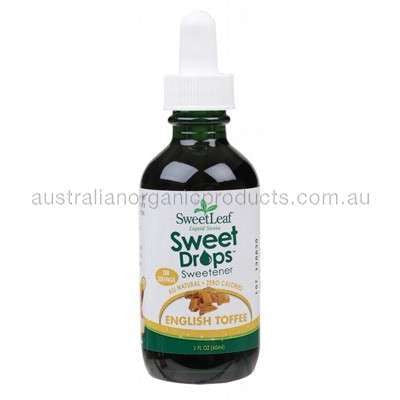 SWEET LEAF Sweet Drops Organic Liquid Stevia English Toffee 60ml