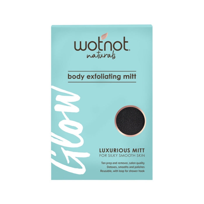 Wotnot Naturals Glow Body Exfoliating Mitt (Luxurious Mitt for for Silky Smooth Skin)