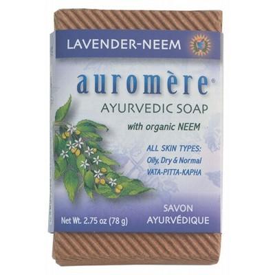 AUROMERE Neem Soap - Ayurvedic Lavender-Neem 78g