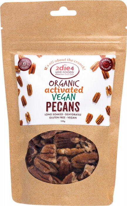 2DIE4 LIVE FOODS Activated Organic Pecans Vegan 120g
