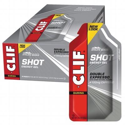 CLIF - Organic Energy Shot Gel Double Expresso w 100mg Caffeine Box of 24