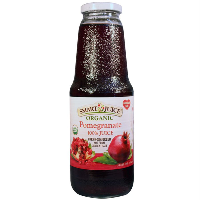 SMART JUICE Organic Pomegranate Juice 1L - (Box of 6 Bottles)
