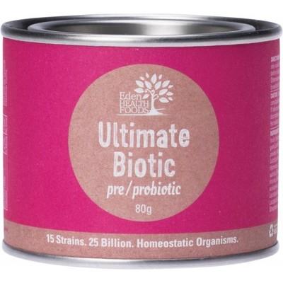 EDEN HEALTHFOODS Ultimate Biotic Pre/Probiotic 25 Billion Friendly Bacteria 80g