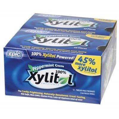 EPIC Xylitol Chewing Gum Peppermint - Display Box 12pcs