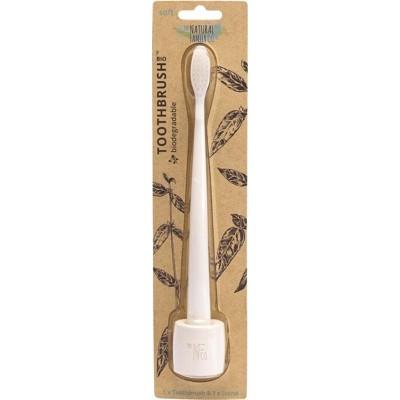 THE NATURAL FAMILY CO. Bio Toothbrush & Stand Soft - Ivory Desert
