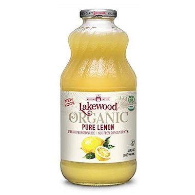 LAKEWOOD Organic Lemon Juice Fresh Pressed 370mL