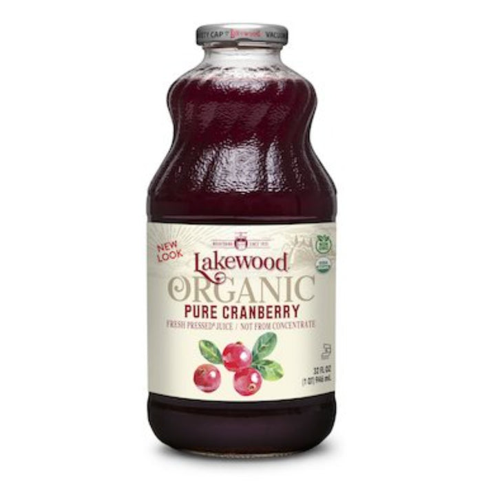 LAKEWOOD Organic Cranberry Juice Fresh Pressed 946mL