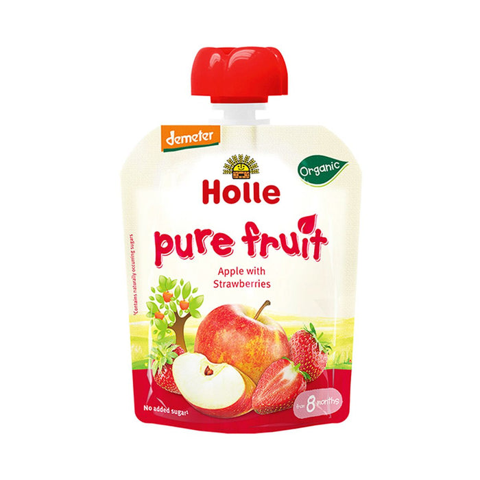 Holle Organic Pouch Apple with Strawberries 