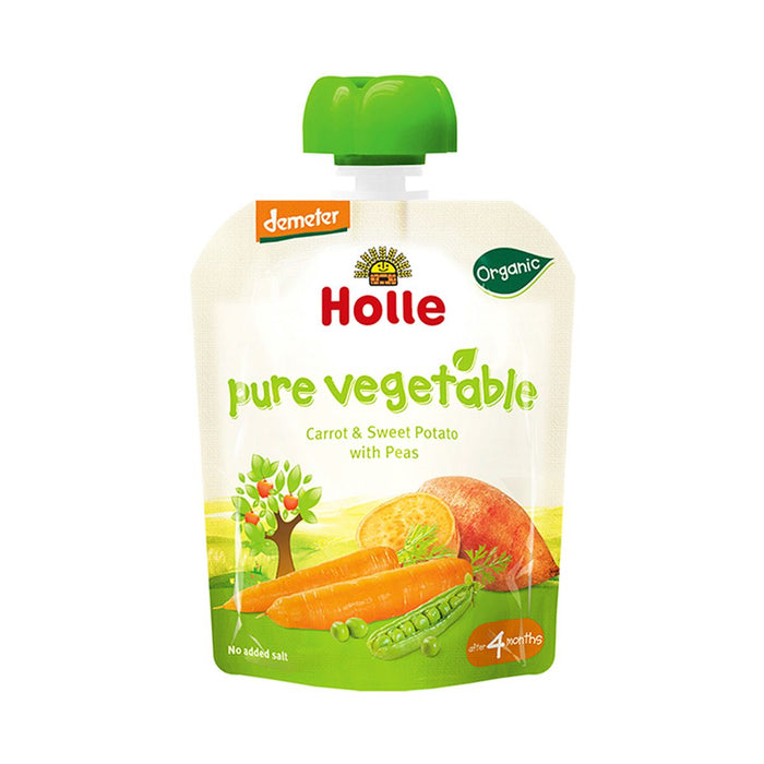 Holle Organic Pouch Carrot & Sweet Potato with Peas 