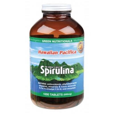 GREEN NUTRITIONALS Hawaiian Pacifica Spirulina Tablets (500mg) 1000