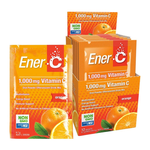 Martin & Pleasance Ener-C 1000mg Vitamin C Drink Mix Orange Sachet 8.7g x 12 Pack