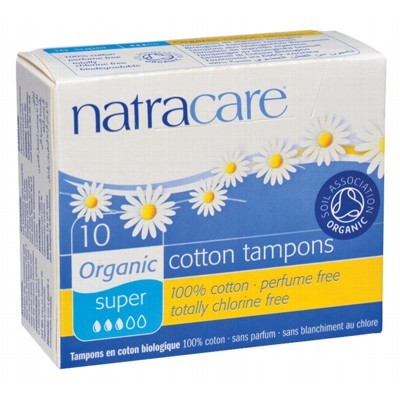 NATRACARE Organic Super Tampons (Non-Applicator) 10 pcs