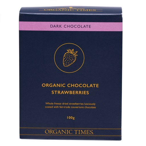 Organic Times Dark Chocolate Strawberries 