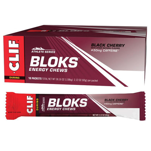 CLIF - Organic Energy Shot Bloks - Black Cherry w 50mg Caffeine - Box of 18