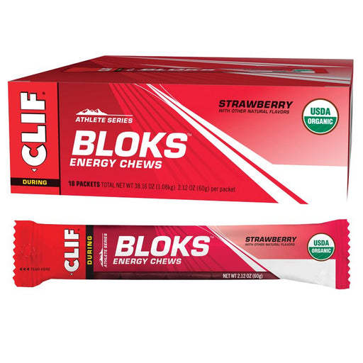 CLIF - Organic Energy Shot Bloks - Strawberry - Box of 18