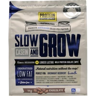 PROTEIN SUPPLIES AUST. Slow & Grow (Slow Release) Chocolate 1kg