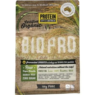 PROTEIN SUPPLIES AUSTRALIA Sprouted Organic Brown Rice Protein Pure 500g