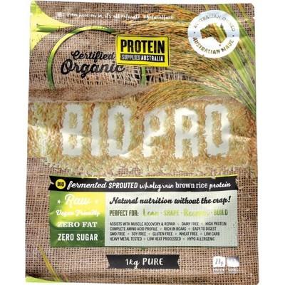 PROTEIN SUPPLIES AUSTRALIA Sprouted Organic Brown Rice Protein Pure 1kg