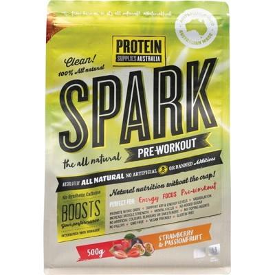PROTEIN SUPPLIES AUST. Spark (All Natural Pre-workout) Strawberry & Passionfruit 500g