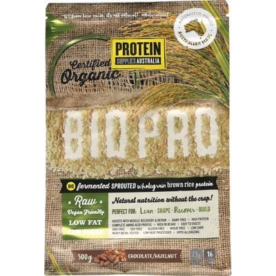 PROTEIN SUPPLIES AUSTRALIA Sprouted Organic Brown Rice Protein Choc Hazelnut 500g