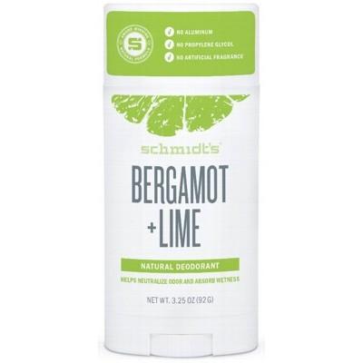 SCHMIDT'S Deodorant Stick Bergamot & Lime 92g