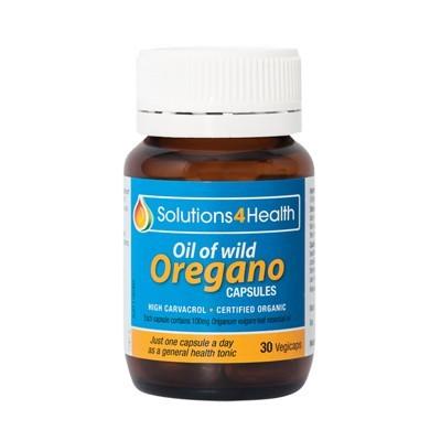 SOLUTIONS 4 HEALTH - Organic Oil of Wild Oregano 30 VegeCaps