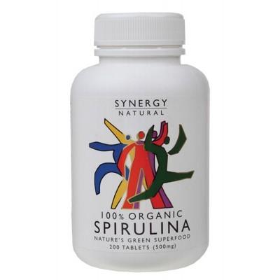 SYNERGY ORGANIC - Organic Spirulina 200 Tablets (500mg)