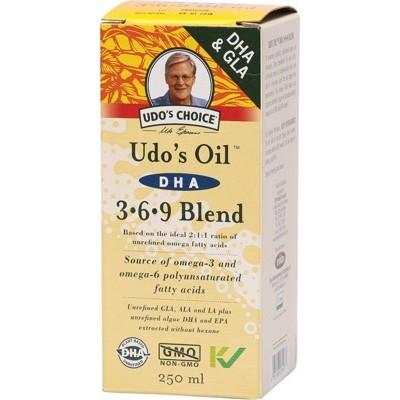 UDO'S CHOICE - Organic Suitable for Vegetarians DHA Oil Blend - 250ml